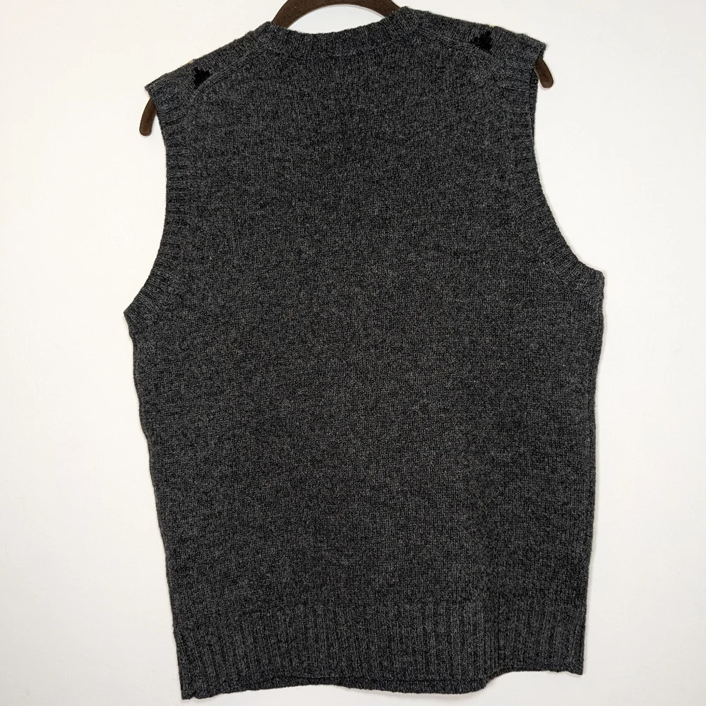 J. Crew Men's V-Neck Argyle Sweater Vest in Gray, Tan, Black